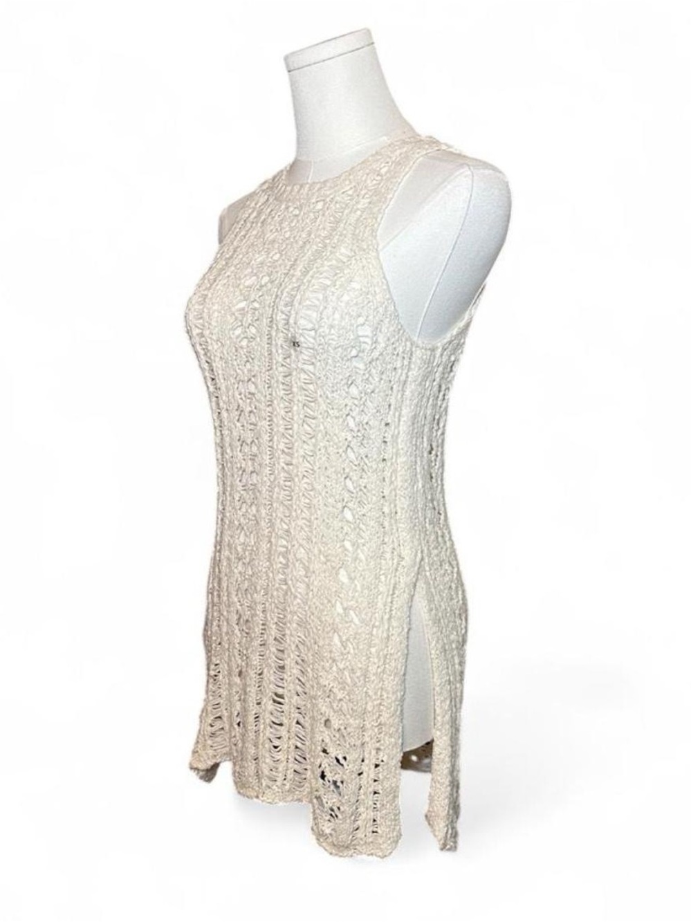 NWT American Eagle Crochet Swim Cover Up White Cream Festival Boho Summer Beach